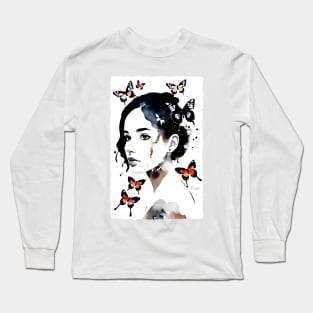 Girl and the butterflies #01 Long Sleeve T-Shirt